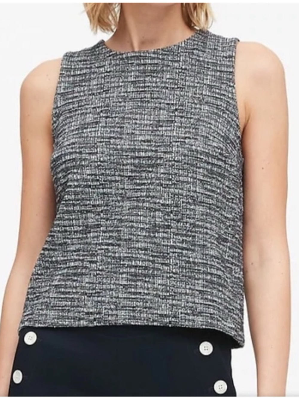 Banana Republic Tweed Cropped Shell